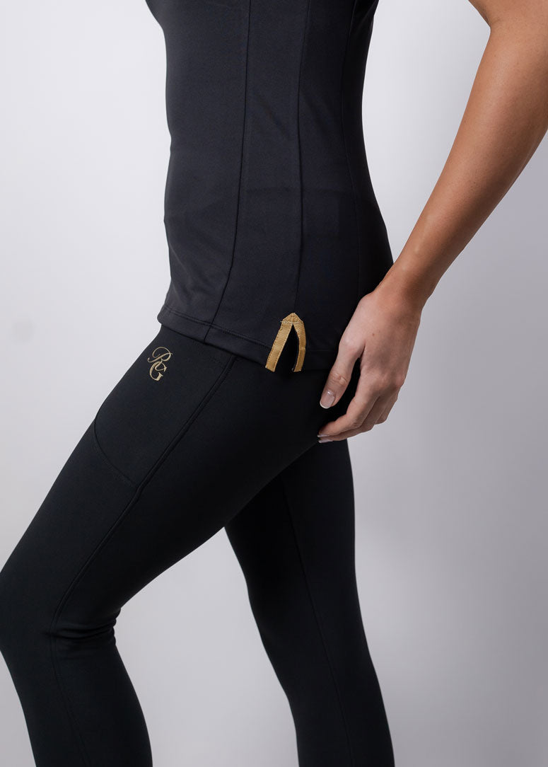 Black Equestrian Classic short sleeve base layer