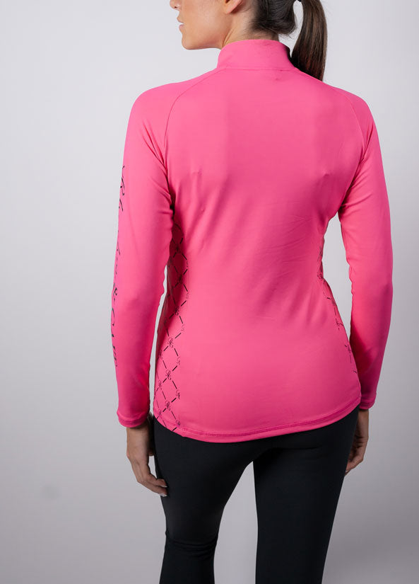 Long sleeve zippered side base layer