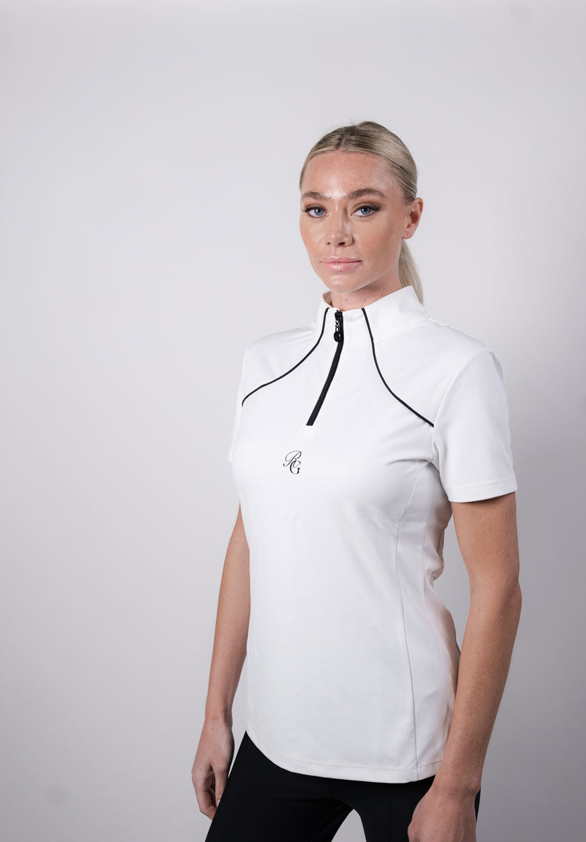Harmony White Classic short sleeve base layer