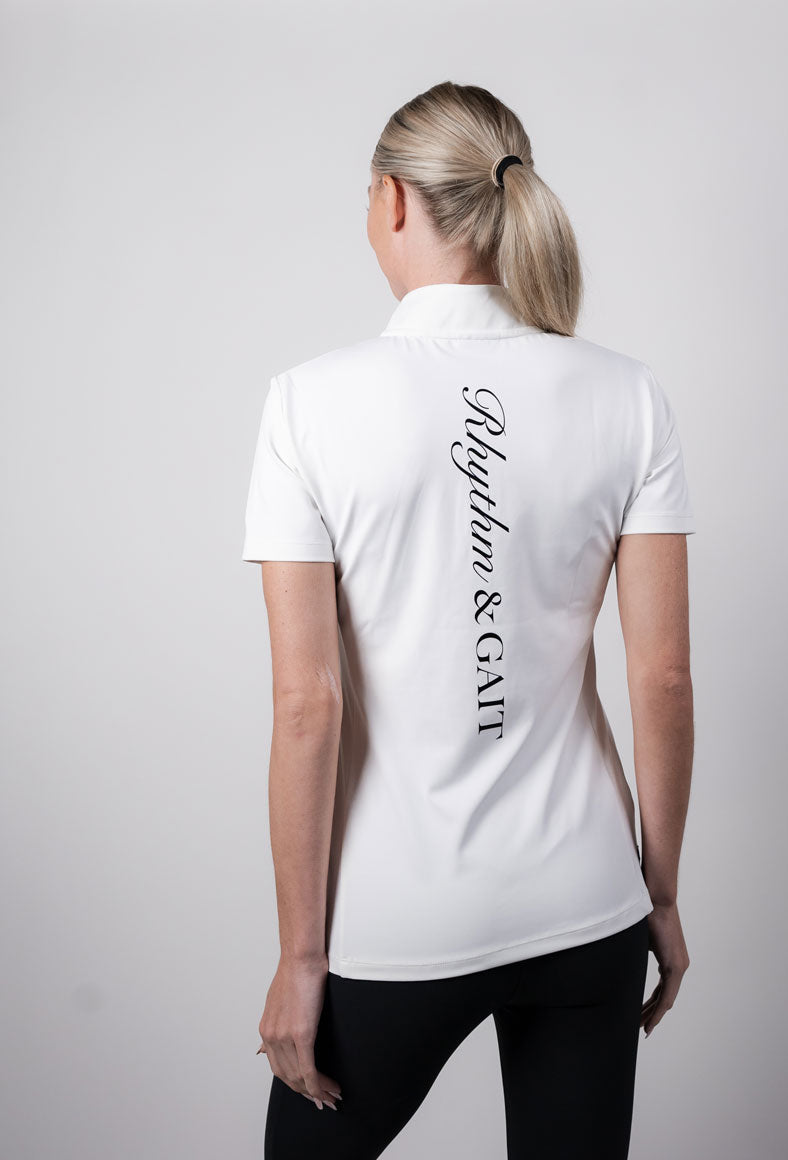 White Zip Classic short sleeve base layer