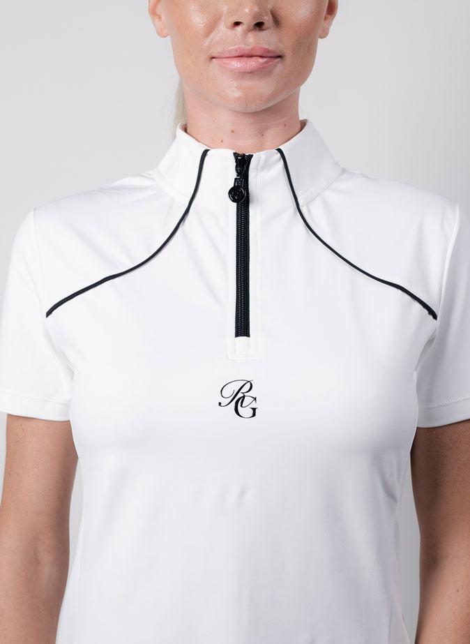 White Equestrian Classic short sleeve base layer