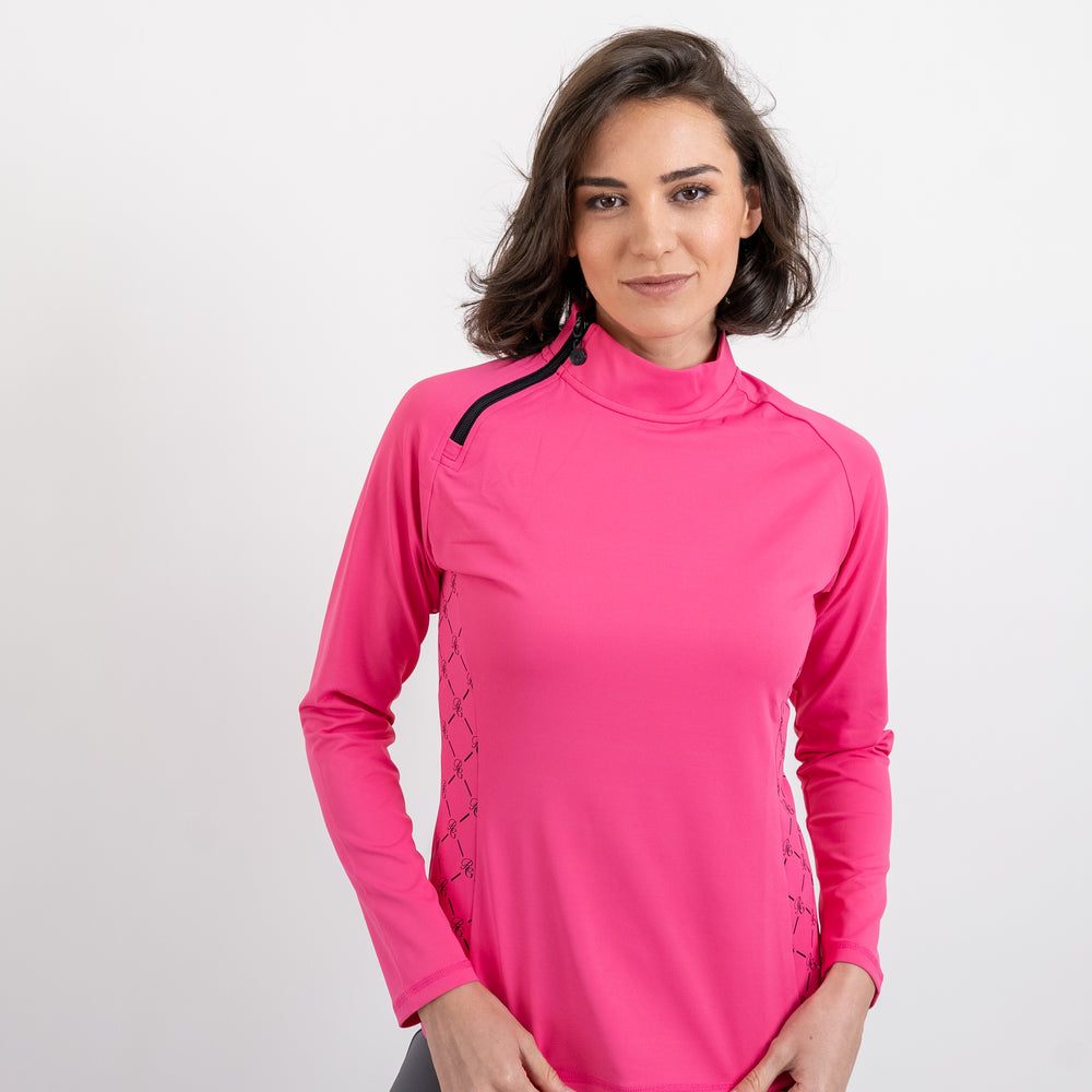 Long sleeve zippered side base layer