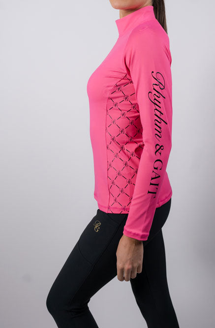 Equestrian Long sleeve zippered side base layer