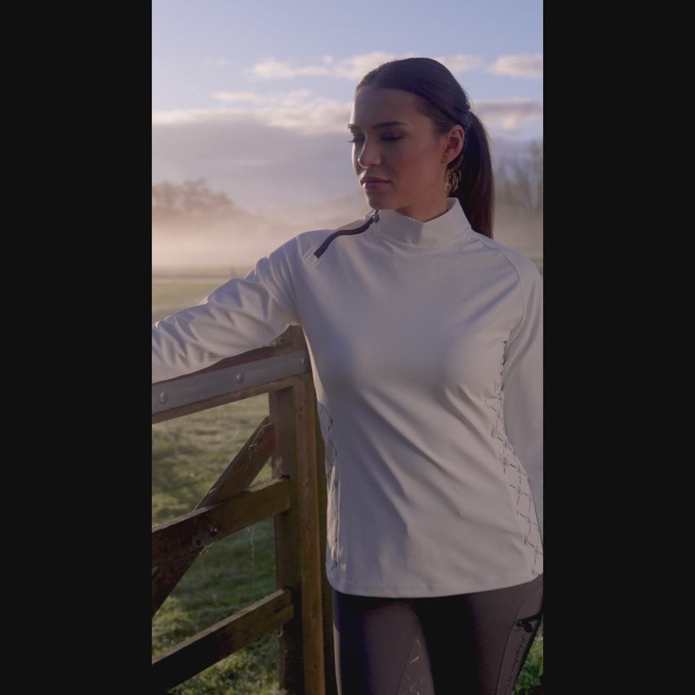 
                  
                    Load and play video in Gallery viewer, Long sleeve zippered side base layer
                  
                